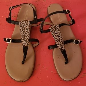 Animal print sandals